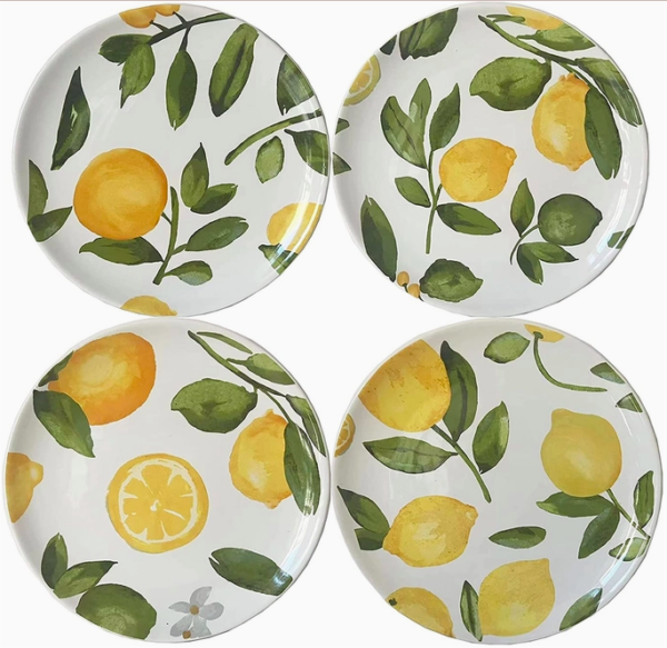 Set de 4 assiettes à citrons