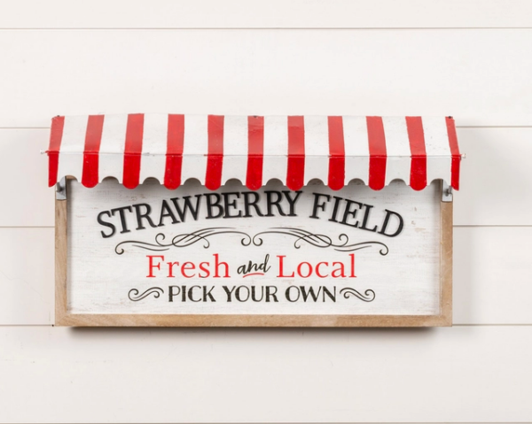 Panneau décoratif à auvent Strawberry Fields