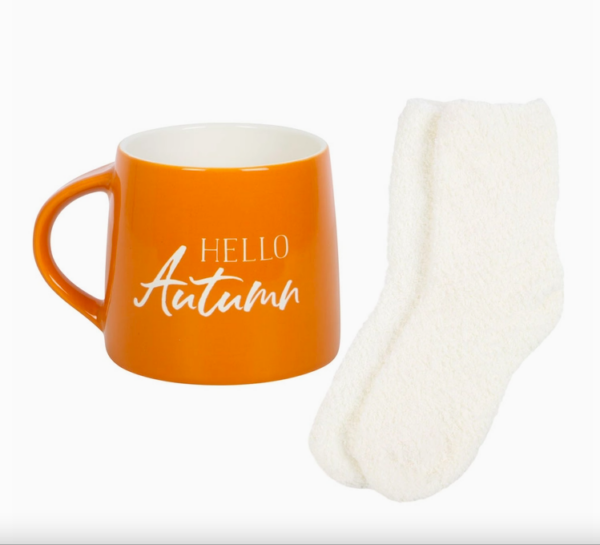 Mug et Chaussettes Hello Autumn